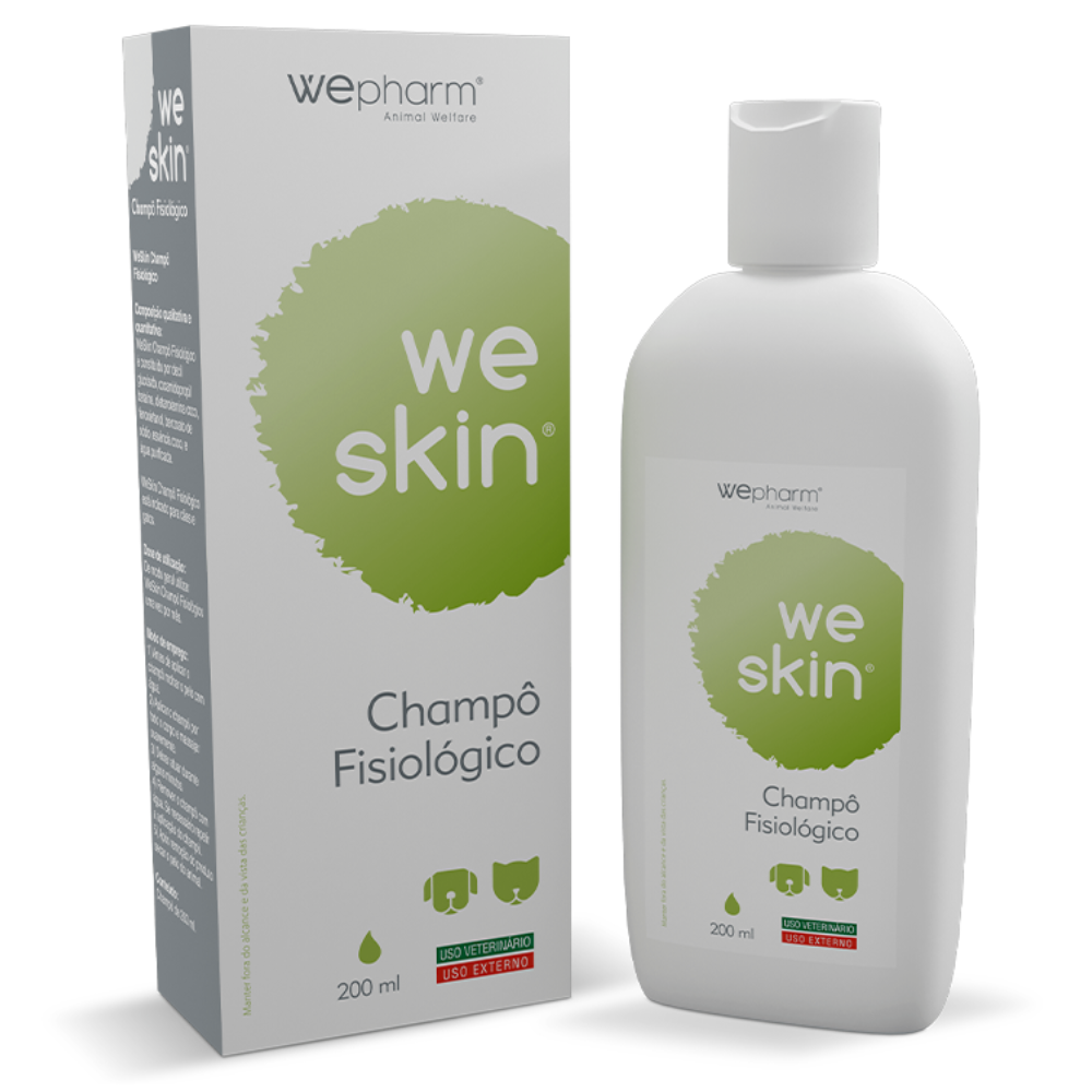 WePHARM WeSkin Șampon Fiziologic 200 ml – Șampon pentru Spalari Frecvente Câini și Pisici, Curățare Delicată și Blană Strălucitoare