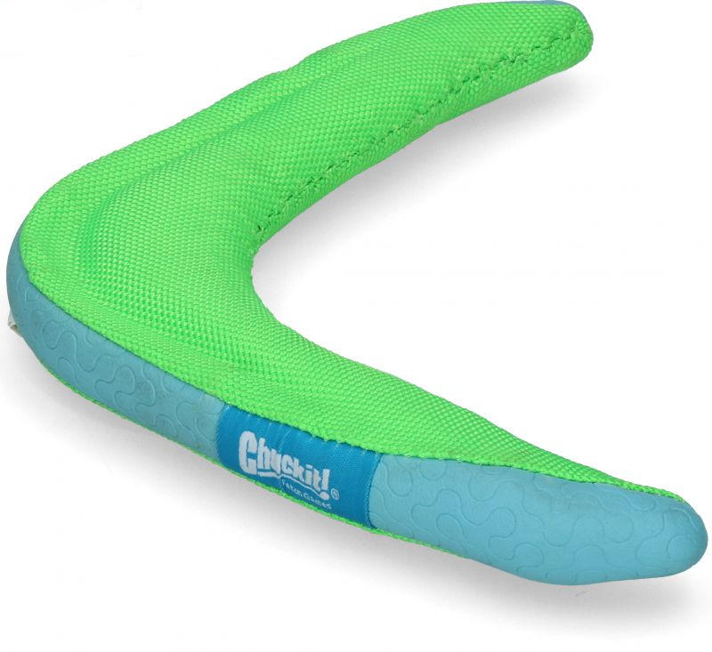 CHUCKIT Jucarie Caini Boomerang Amfibiu, Verde / Albastru, Jocuri Outdoor Aport / Cautare 25cm