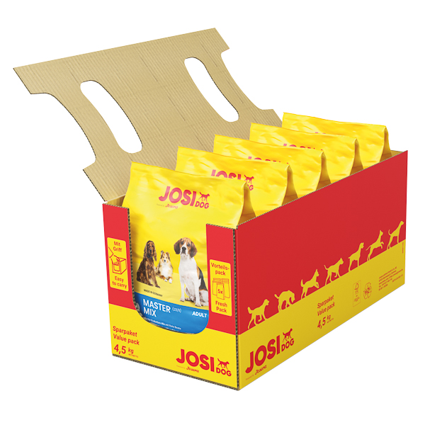 JOSIDOG Master Mix Set 5x900 g– Hrană Uscată cu Fulgi și Crochete pentru Câini Adulți