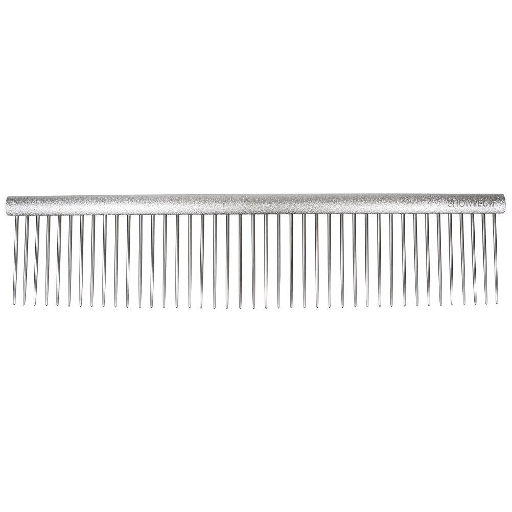 SHOWTECH+ Featherlight Curved Comb 25 cm | Pieptene Profesional Curbat Ultra-Usor pentru Tuns si Finisare Blana la Caini