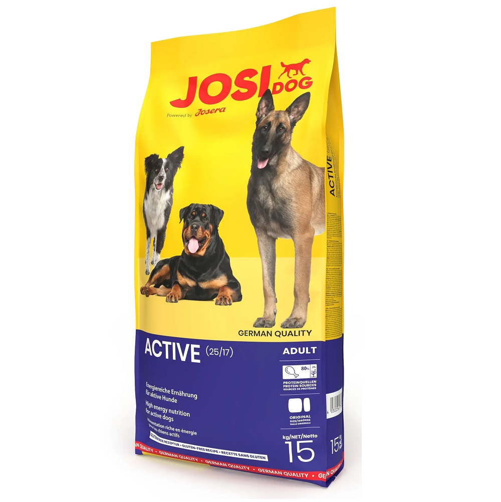 JOSIDOG Active 15 kg | Hrană Uscată fără Gluten pentru Câini Activi | cu Midii Verzi pentru Articulatii Sanatoase