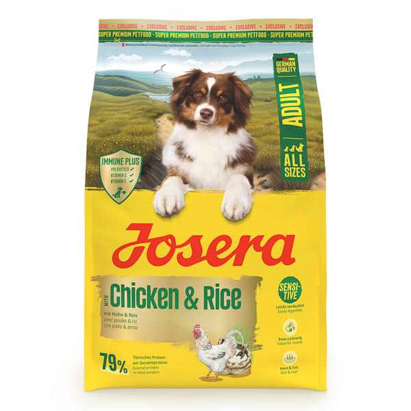 JOSERA Adult cu Pui si Orez 3 kg | Hrană Uscată pentru Câini Adulți | Bogata in Proteine si Usor Digerabila