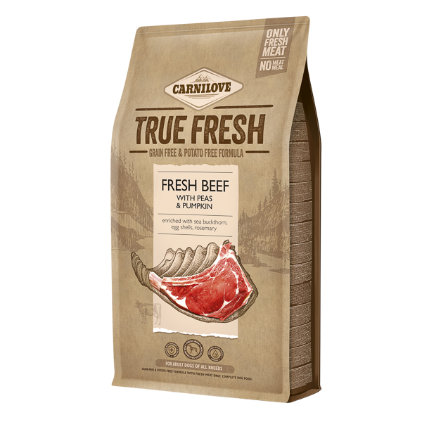 CARNILOVE Fresh cu Vită si Dovleac, 1.4 kg – Hrană Uscată Fără Cereale pentru Câini Adulți, Energie si Sustinerea Articulatiilor