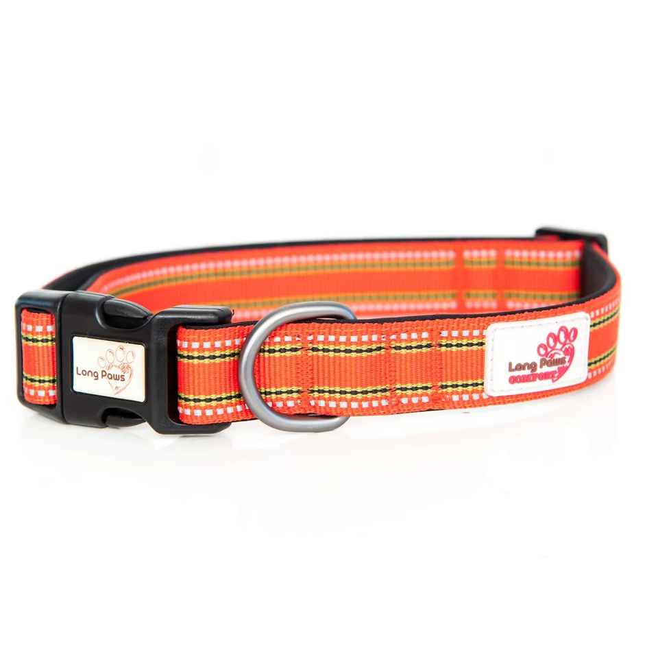 LONG PAWS Comfort Collection, Zgarda Pentru Caini, Silon Rosu, Marime XL 60-89cm