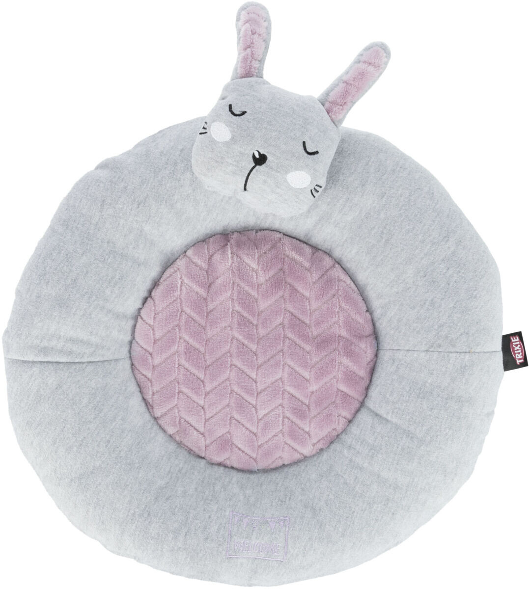 JUNIOR Saltea Pentru Pui de Catel, Matlasata, Subtire, din Plus Gri cu Mov, 40cm