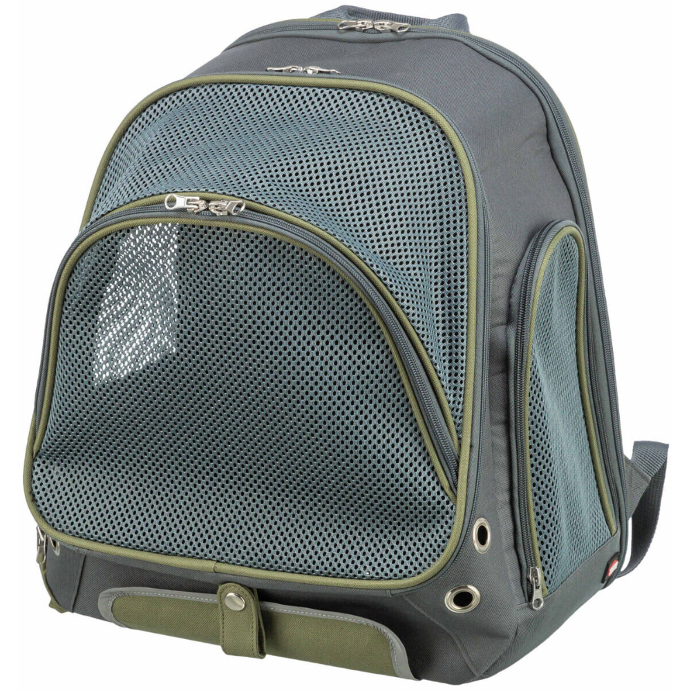 Trixie Rucsac LYLA – Rucsac de Transport pentru Câini de Talie Mica și Pisici, 34x22x42 cm, max. 8 kg, Gri/Albastru – Confortabil și Funcțional
