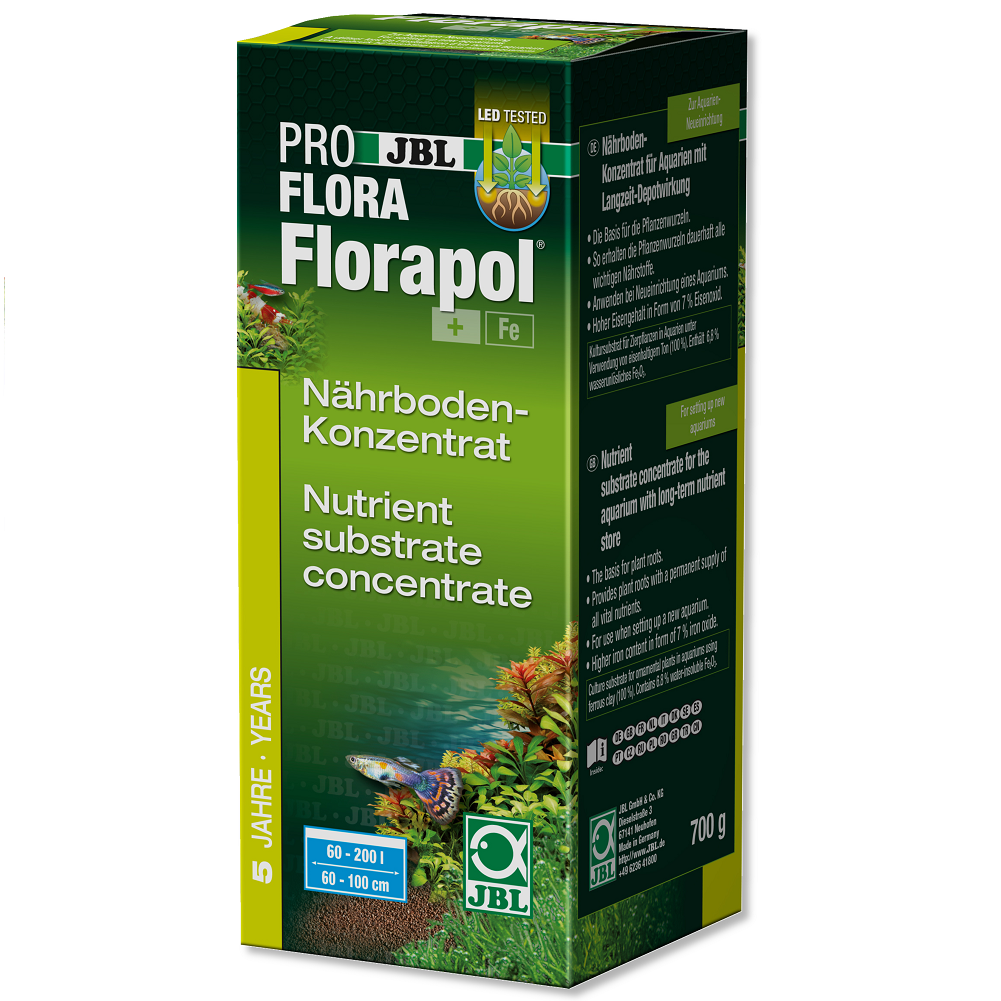JBL PRO FLORA Florapol 700 g | Substrat Fertilizant Concentrat Pentru Plante de Acvariu Apa Dulce (100-200L)