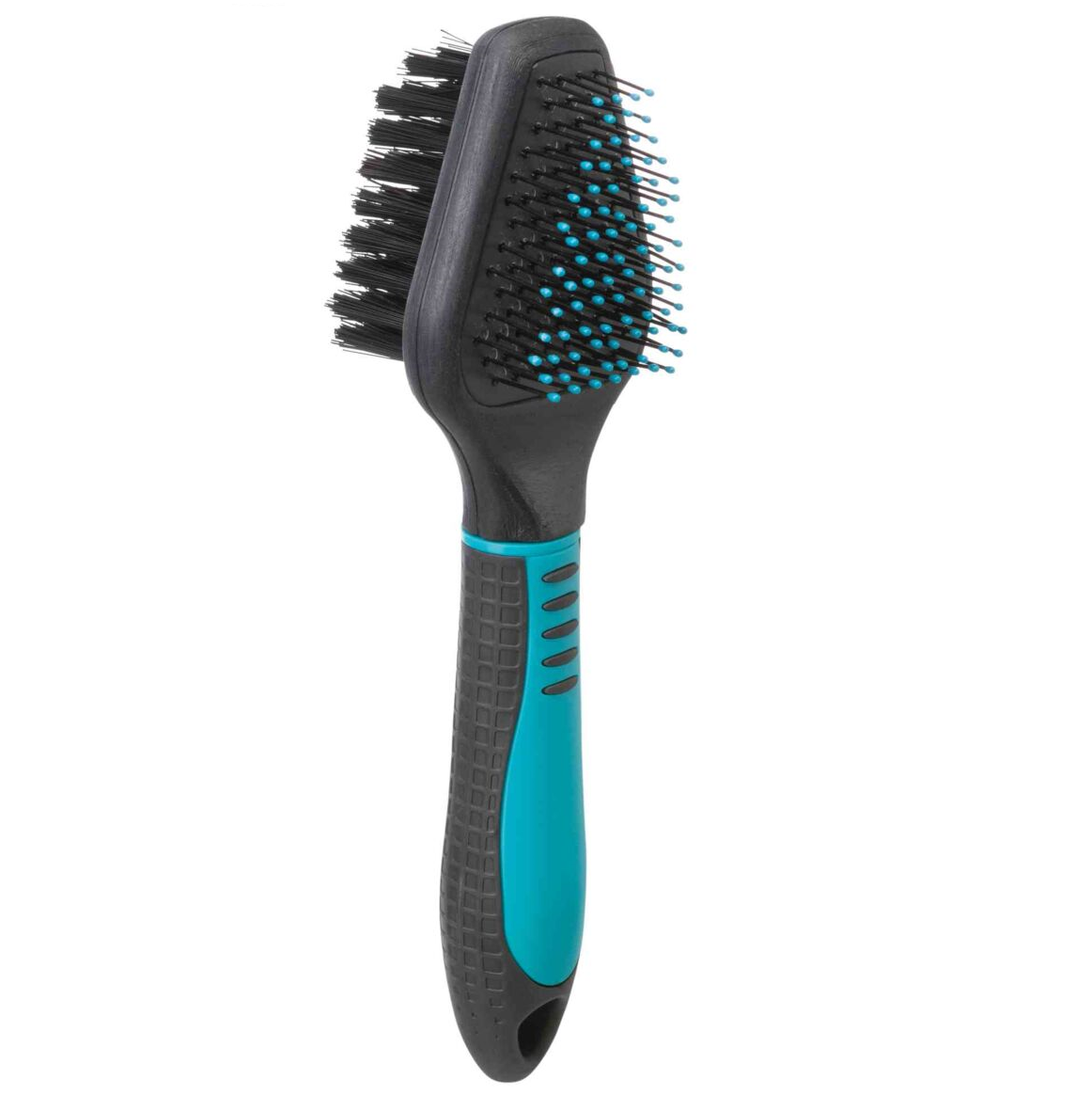 TRIXIE Perie Dubla Triungiulara Pentru Caini, Ideala Pentru Zone Greu Accesibile, Orice Tip de Blana, 19cm