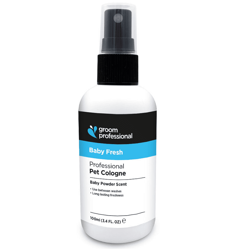 GROOM PROFESSIONAL Baby Fresh Cologne 100 ml | Parfum Profesional pentru Caini cu Aroma Baby Powder | Finish Curat de Salon si Confort Piele Sensibila