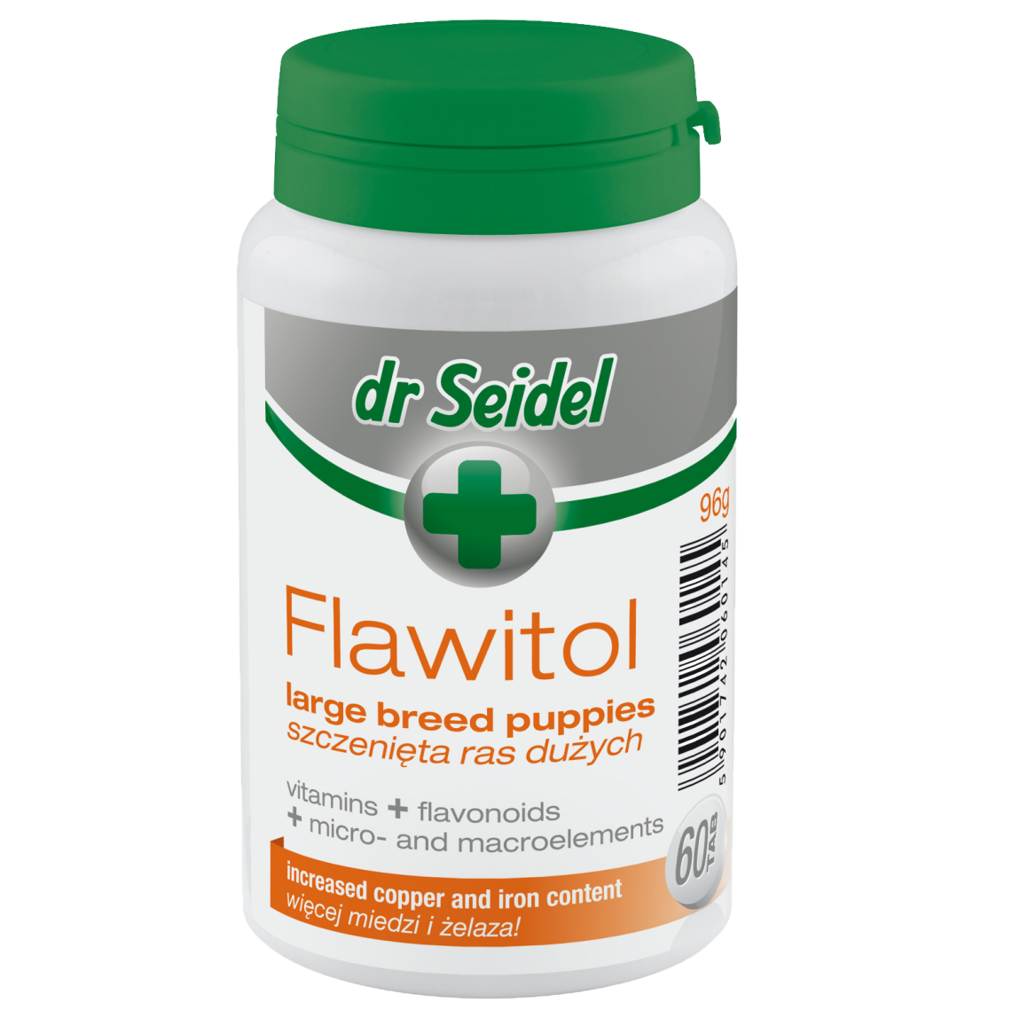 DR. SEIDEL Flawitol Large Breed Puppy, Vitamine si Minerale pentru Pui de Catel Talie Mare, 200tablete