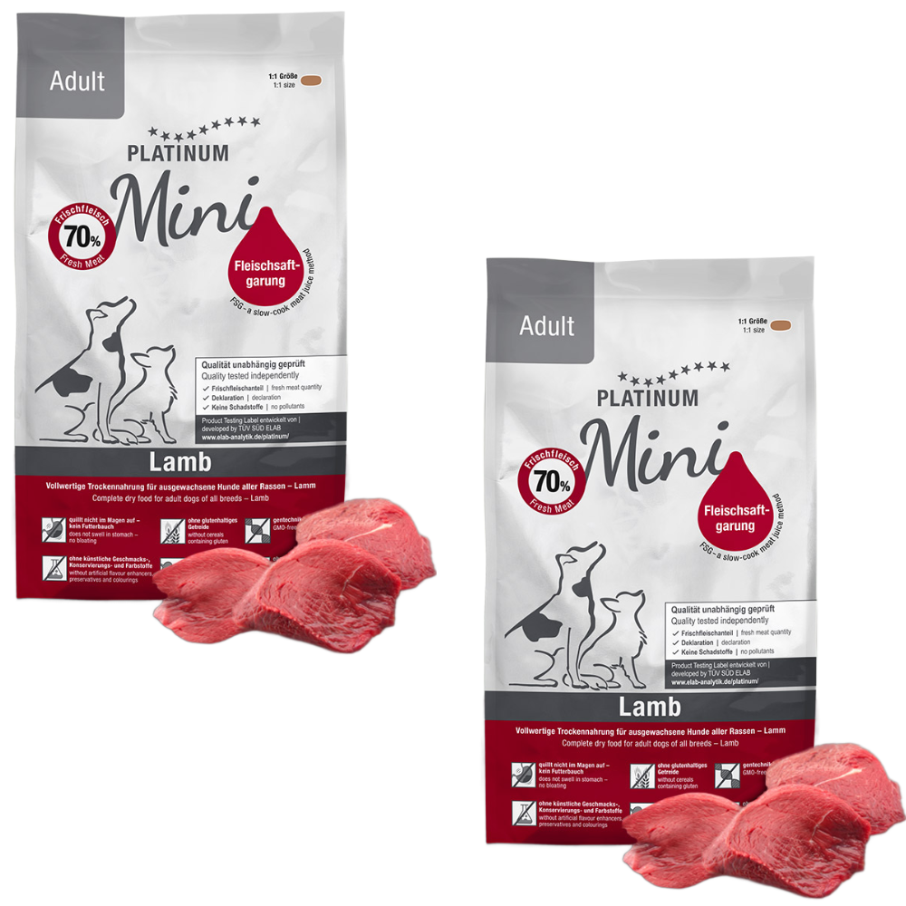 PLATINUM NATURAL Adult Mini, cu Miel, Hrana Uscata Pentru Caini Adulti de Talie Mica, 1.8kg (2x900g)