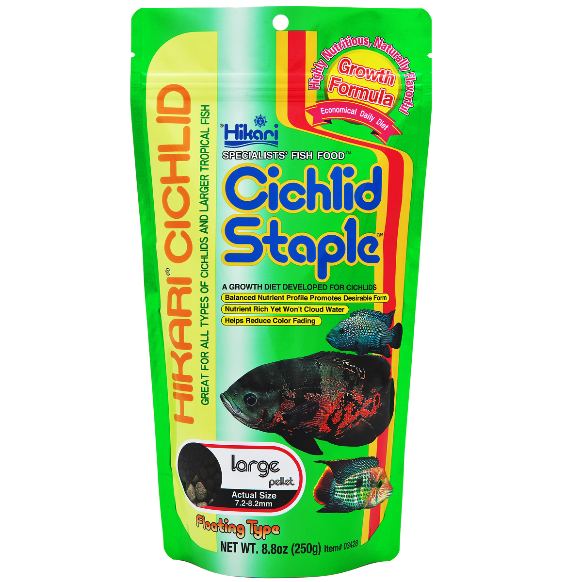 HIKARI Cichlid Staple Large, Hrana Granule Plutitoare Pentru Ciclide de Acvariu, 250g