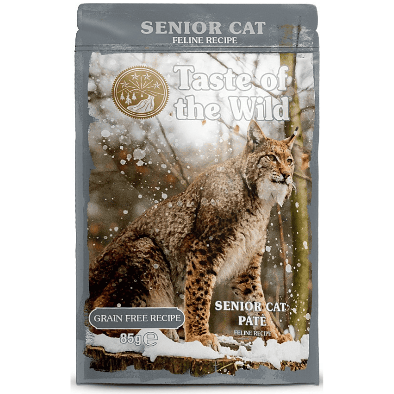 TASTE of the WILD Cat Pouch Senior 85 g | Hrana Umeda Fara Cereale pentru Pisici Senioare | Pate cu Pui si Ficat de Pui