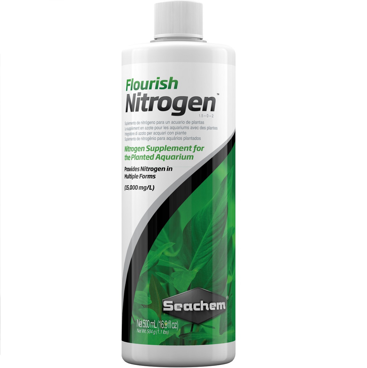 SEACHEM Flourish Nitrogen, Fertilizant Esential cu Azot pentru Plantele de Acvariu, 500ml