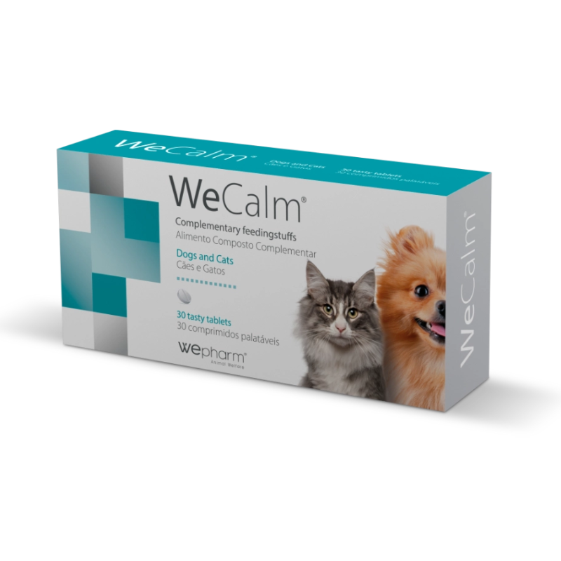 WePHARM WeCalm 30 Comprimate – Supliment Natural pentru Reducerea Anxietatii si Stresului la Caini si Pisici