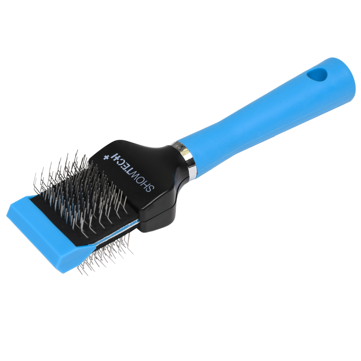 SHOWTECH+ Flex Groom Single Firm | Perie Slicker Profesionala cu Doua Fete Active pentru Blana Deasa, Dubla sau Sarmoasa la Caini si Pisici
