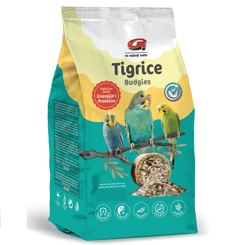 GEBI Tigrice Hrana pentru Papagali si Nimfe 10 kg | Amestec de Cereale cu Vitamine si Minerale pentru Vitalitate si Hranire Zilnica