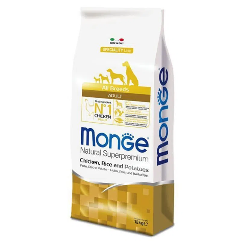 MONGE NATURAL Adult All Breeds, Pui, Hrana Uscata Monoproteica Caine, 12kg