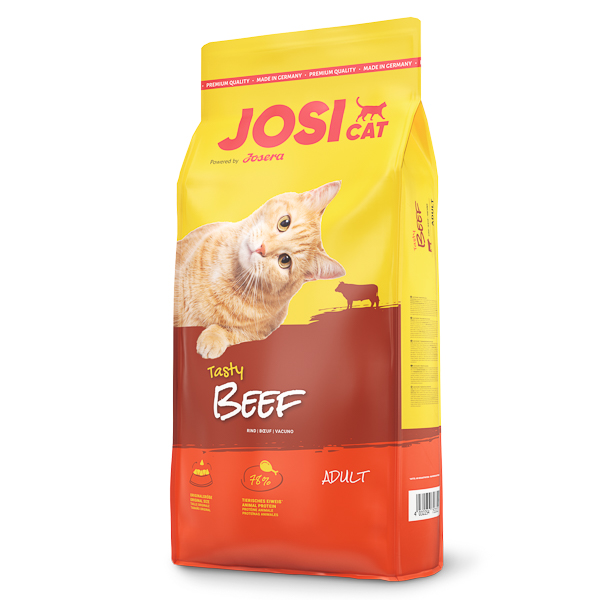 JOSICAT Tasty Beef, cu Vita, 18 kg – Hrană Uscată Completă pentru Pisici Adulte, Nutriție Echilibrată și Blană Sănătoasă