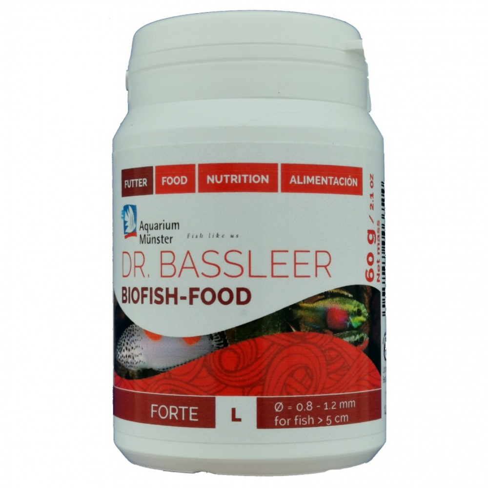 Aquarium Munster DR. BASSLEER Biofish Food Forte L, 60 g – Hrană Granulata Premium pentru Pesti de Acvariu, pentru Imunitate și Rezistență la Stres