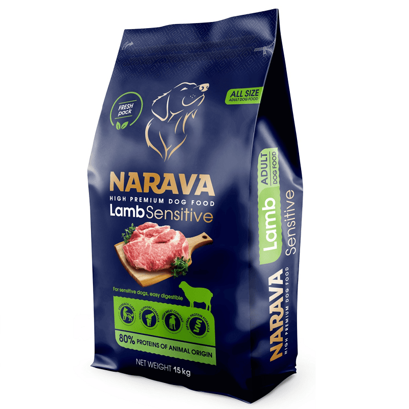 NARAVA Adult All Size cu Miel 15 kg | Hrana Uscata Super Premium pentru Caini Adulti | Digestie Sensibila