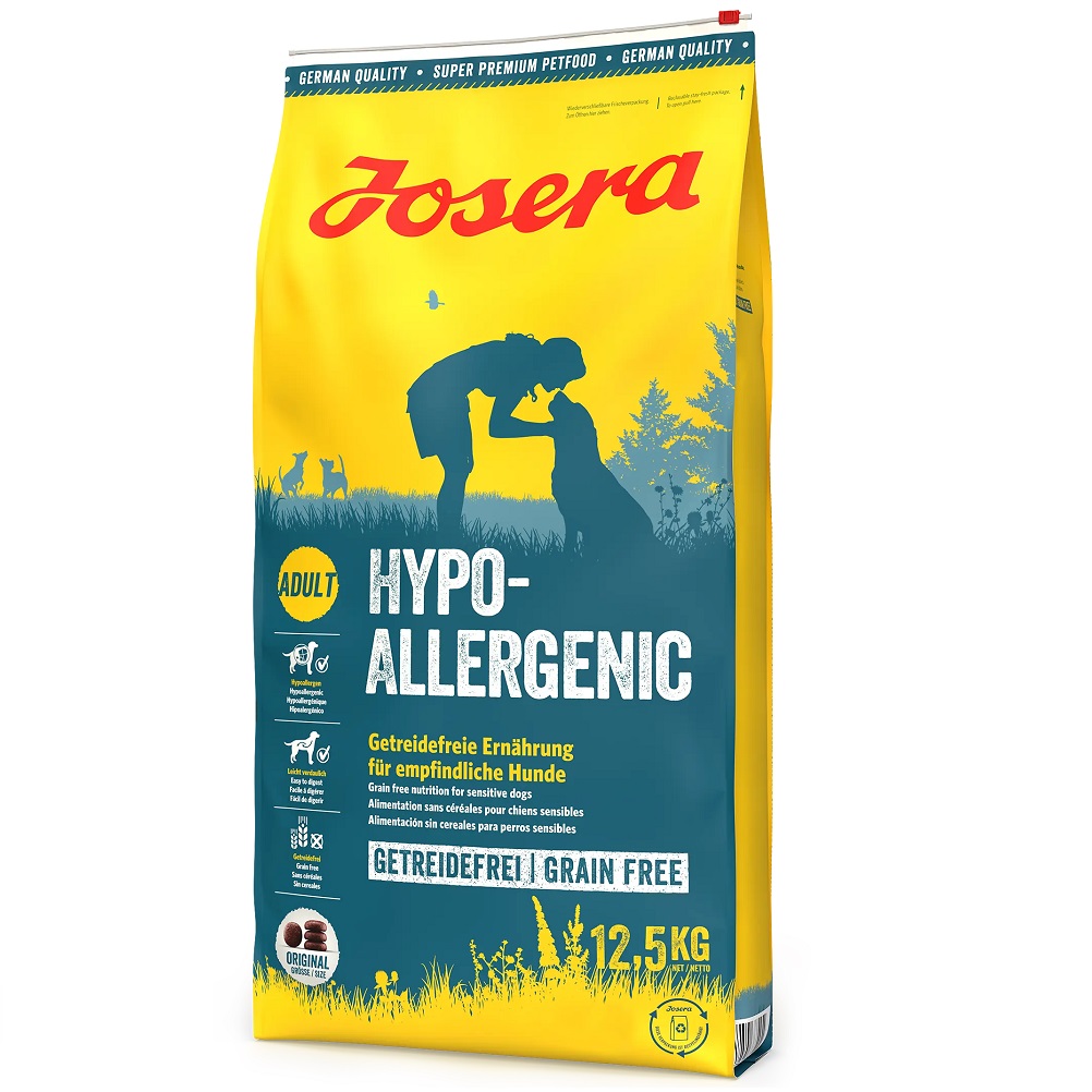 JOSERA Hypoallergenic 12.5 kg – Hrană Uscata Dietetică Fără Cereale pentru Câini Adulți Predispusi la Alergii sau Intoleranțe Alimentare