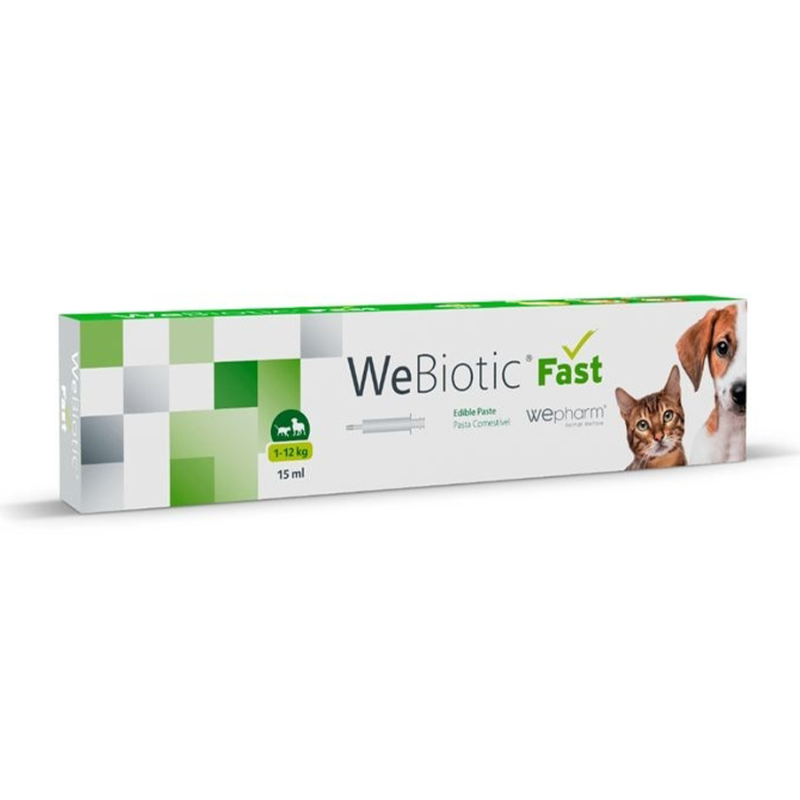 WePHARM WeBiotic Fast Pasta Palatabila 15 ml – Supliment Digestiv cu Probiotice si Prebiotice pentru Caini si Pisici