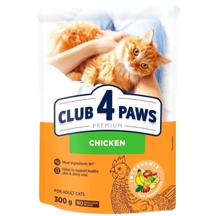 CLUB 4 PAWS Cat Adult cu Pui 300 g | Hrana Uscata Premium pentru Pisici Adulte