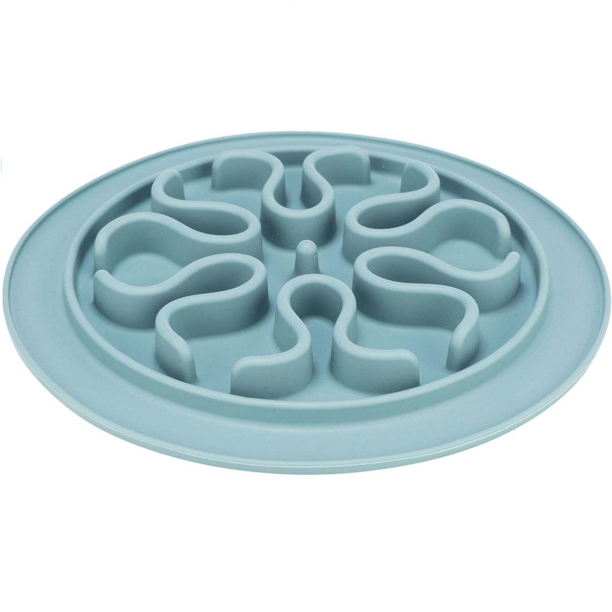 Castron Plat, din Silicon, Pentru Hranire Lenta Caini, 24cm