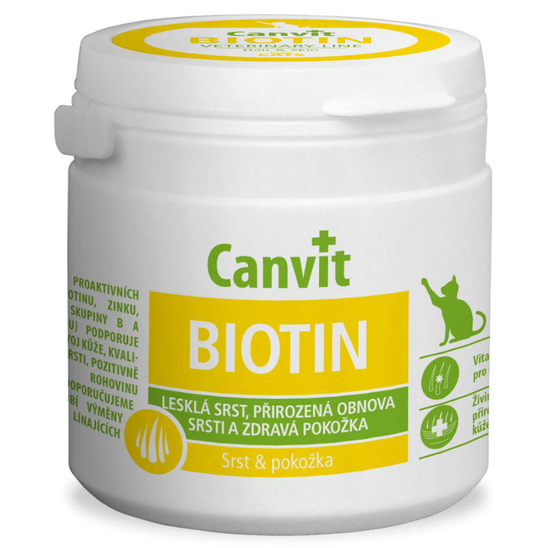 CANVIT Biotin for Cats 100 g – Supliment pentru Pisici, Piele Sănătoasă și Blană Strălucitoare