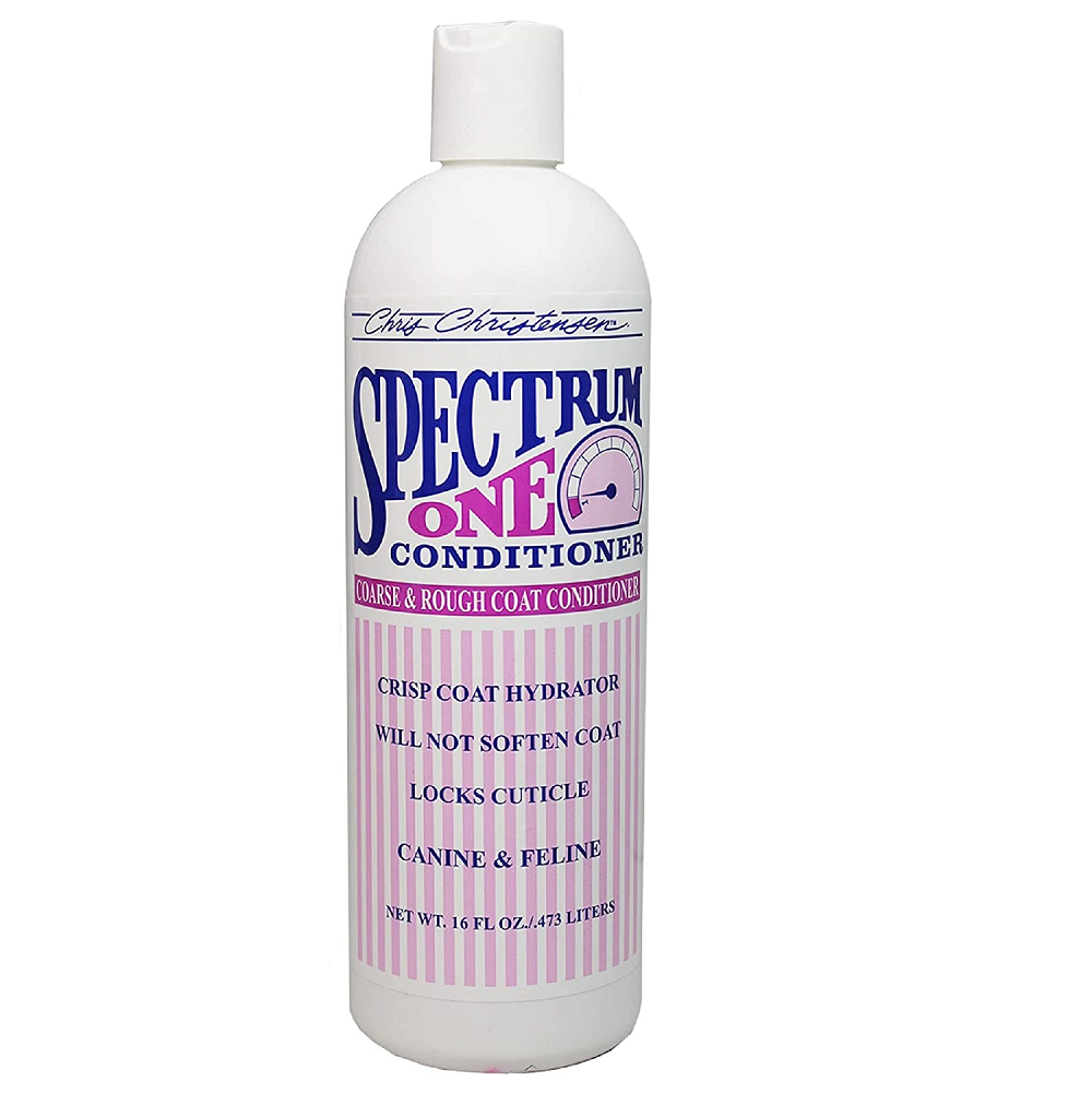 CHRIS CHRISTENSEN Spectrum One Conditioner 473 ml | Balsam Profesional Concentrat 1:8 pentru Caini cu Blana Aspra, Sarmoasa