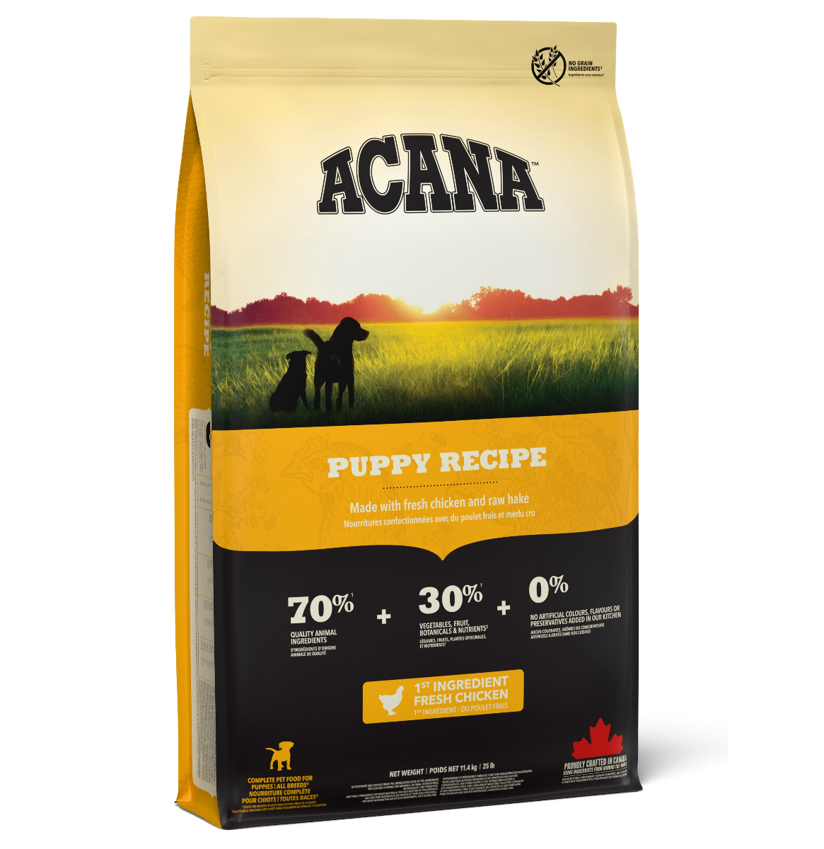 ACANA Heritage Puppy & Junior, Hrana Uscata Fara Cereale Pentru Caini Juniori, 17kg