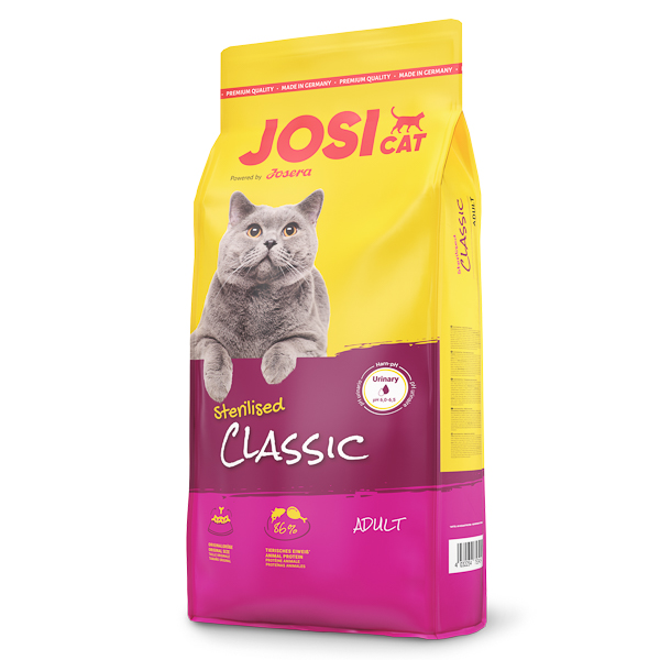 JOSICAT Sterilised Classic 18 kg – Hrană Uscată Completă pentru Pisici Adulte Sterilizate, Controlul Greutății și Sănătatea Tractului Urinar