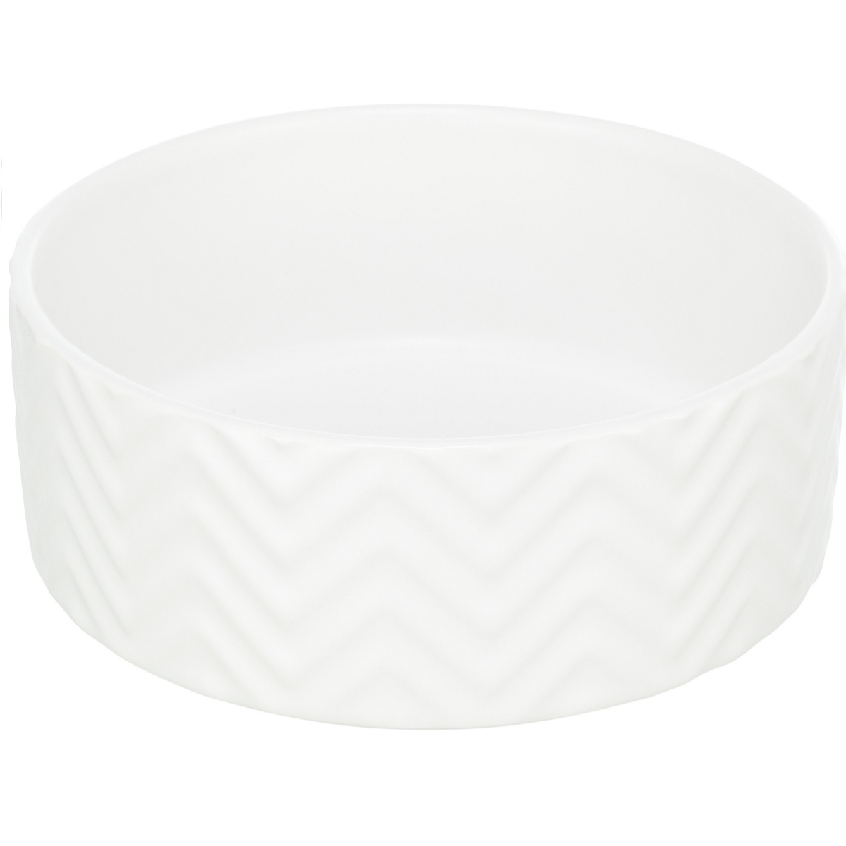 Castron Ceramic Alb Pentru Caini, 400ml | Diametru 13cm