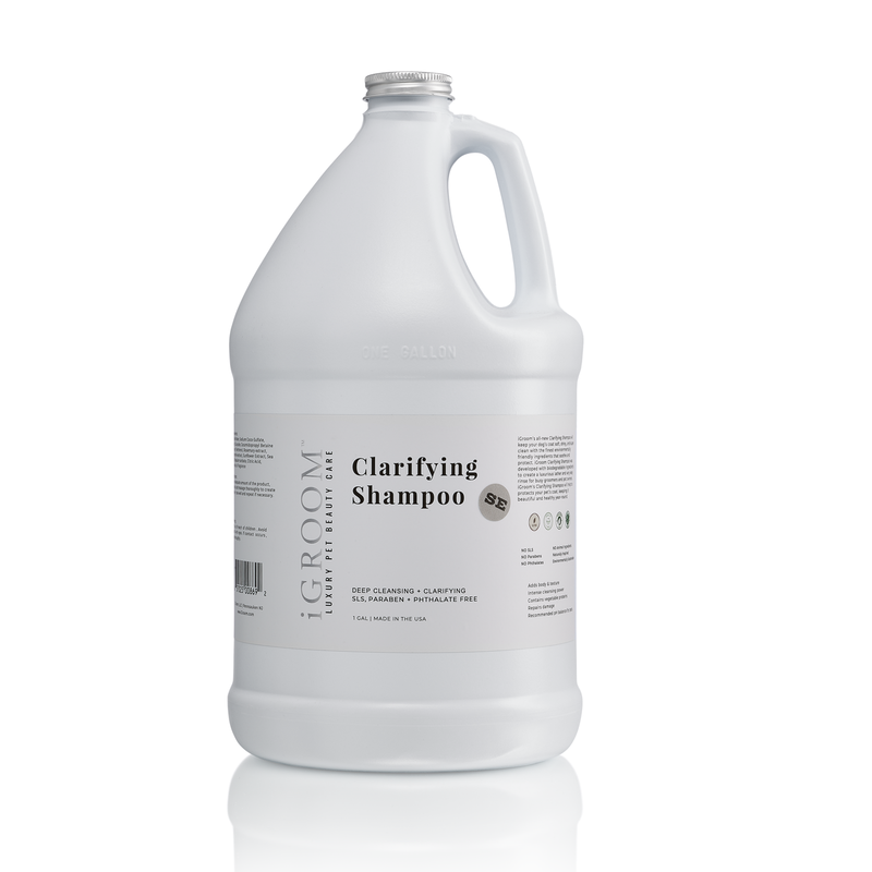iGROOM Clarifying, Sampon Profesional Concentrat 1:16, Curatare Profunda Blana | Piele la Caini si Pisici, 3.8L