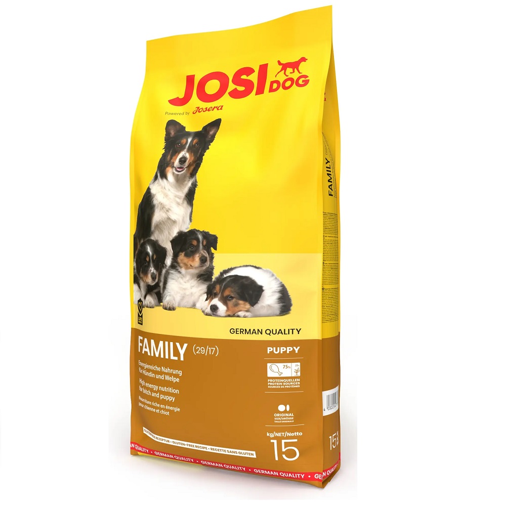 JOSIDOG Family – Hrană Uscată Starter fără Gluten pentru Femele Gestante, in Lactatie și Pui de Catel,, 15 kg