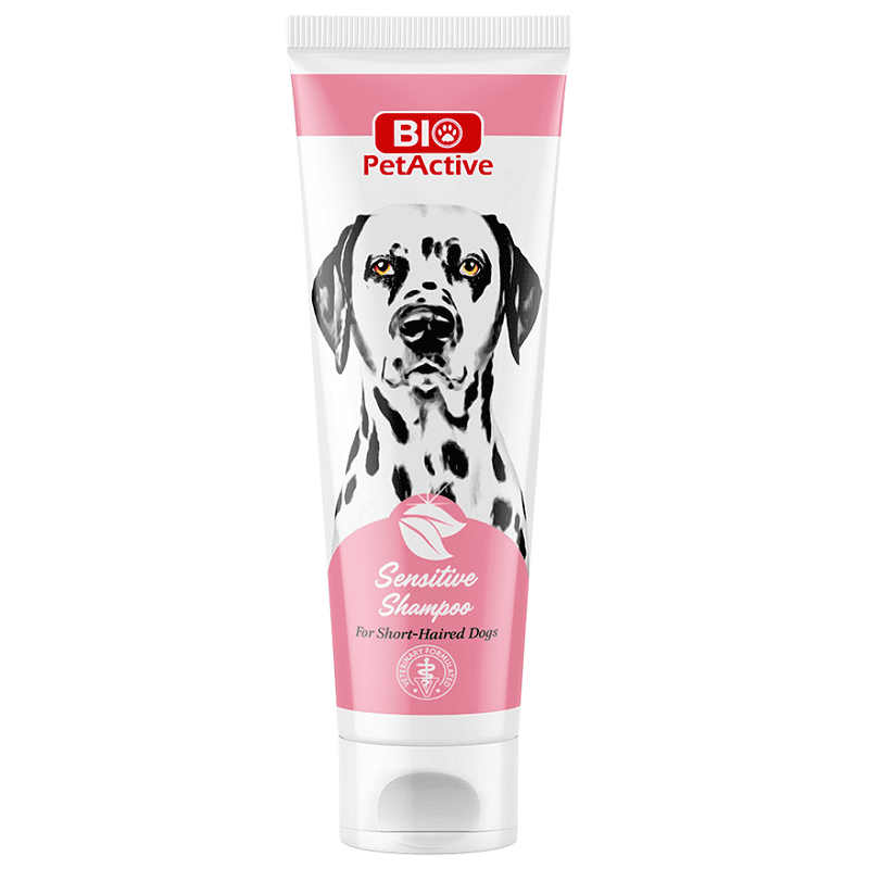 BIO PetActive Sensitive Shampoo 250 ml | Sampon pentru Caini cu Par Scurt | Curatare Delicata si Hidratare pentru Blana Sensibila