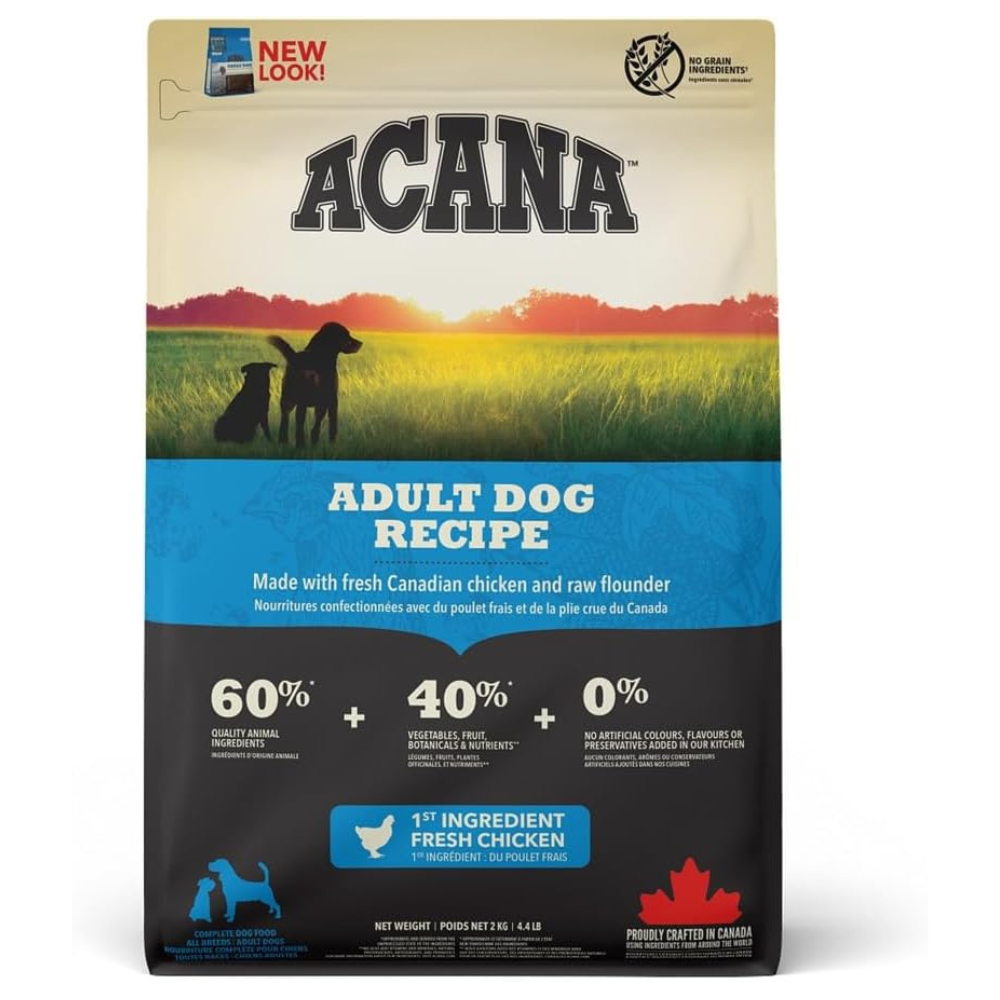 ACANA Adult Dog Recipe cu Pui și Pește – Hrană Uscată Super-Premium pentru Câini Adulți, 2 kg