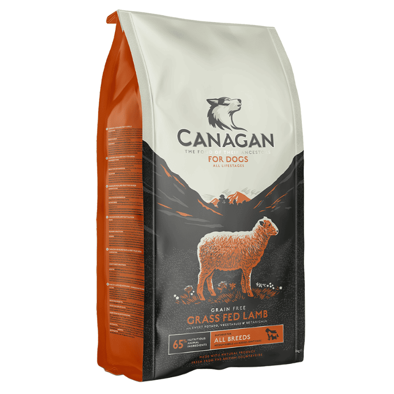 CANAGAN Dog All Life Stages Grass-Fed Lamb 2 kg | cu Miel | Hrana Uscata fara Cereale pentru Caini