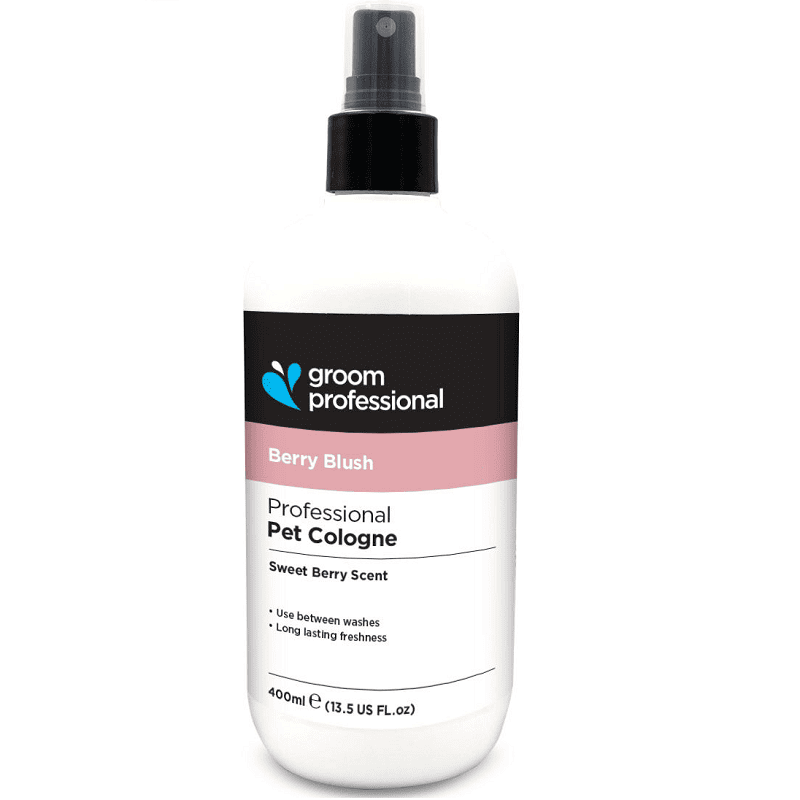 GROOM PROFESSIONAL Berry Blush Cologne 400 ml | Parfum Profesional pentru Caini cu Aroma Fructata | Finish Curat de Salon si Improspatare Intre Bai