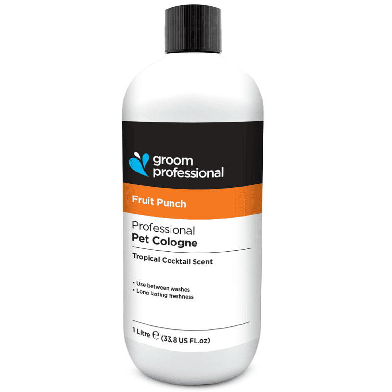 GROOM PROFESSIONAL Fruit Punch Cologne 1000 ml | Parfum Profesional pentru Caini cu Note de Fructul Pasiunii si Mango | Finish Fresh de Salon si Persistenta Indelungata