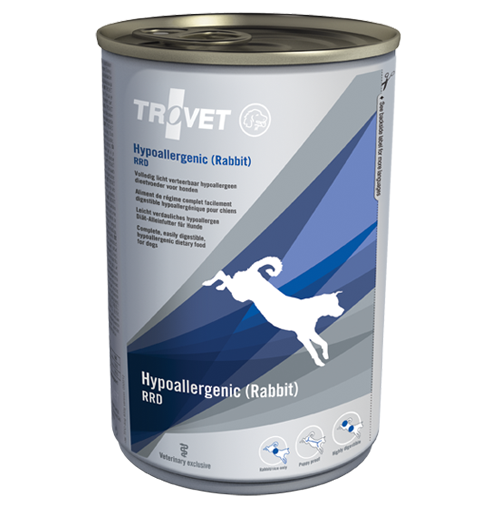TROVET Dog Hypoallergenic cu Iepure, Conserva 400 g – Hrana Umeda Detetica pentru Caini Alergici sau cu Hipersensibilitate Alimentara