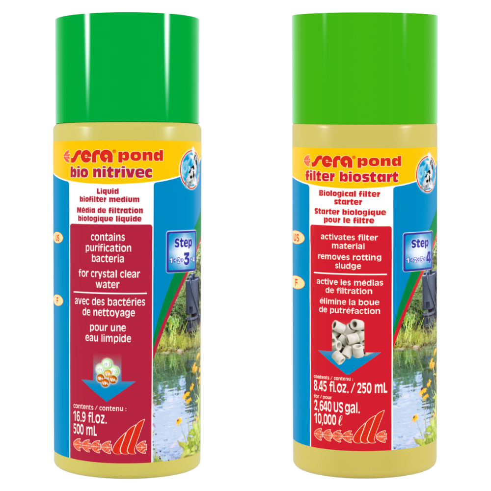 Set SERA Pond Bio Nitrivec + SERA Pond Filter Biostart – Activare Biologică Completă pentru Iazuri Sănătoase și Apă Cristalină