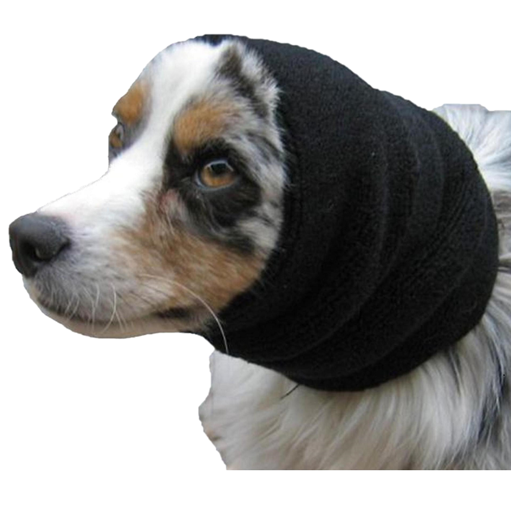 HAPPY HOODIE, Prosop Circular, Negru, Protectia Capului si Urechilor la Caine, Large