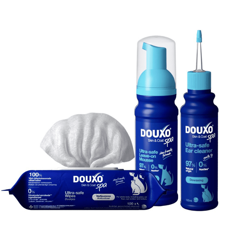 DOUXO SPA On-The-Go Pack | Rutina de Ingrijire fara Apa a Blanii Cainilor | Improspatare, Curatare si Igiena fara Baie