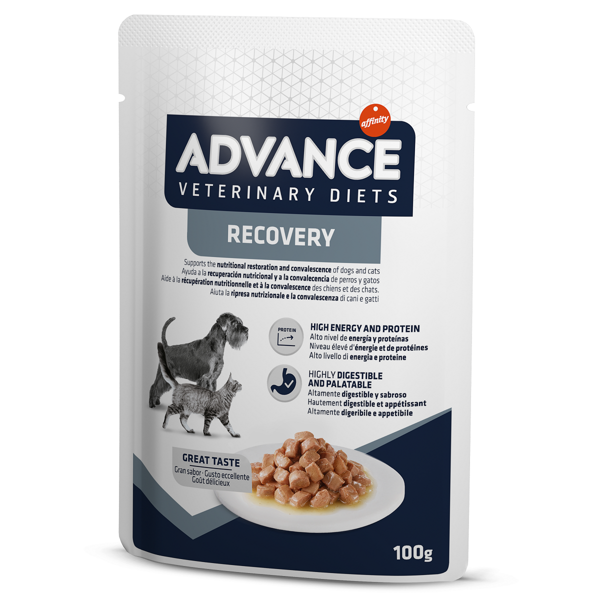 ADVANCE Veterinary Diets Dog & Cat Recovery, Plic Hrana Umeda Pentru Caini si Pisici Covalescente sau in Recuperare, 100g