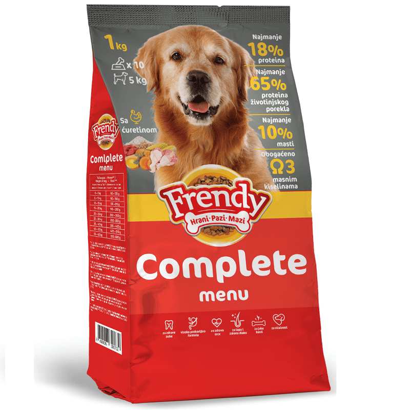 FRENDY Complete Curcan 20 kg | Hrana Uscata Completa pentru Caini Adulti, Toate Rasele si Taliile