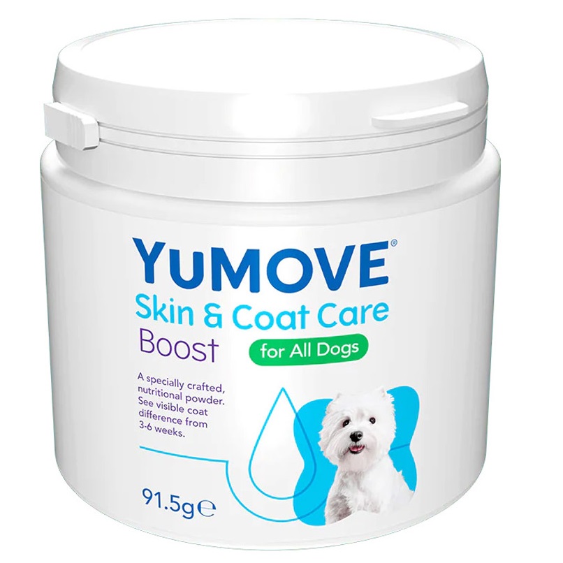 YuMOVE Skin & Coat Care Boost, 91.5 g – Pulbere Nutrițională pentru Câini, Suport pentru Blană, Piele și Unghii