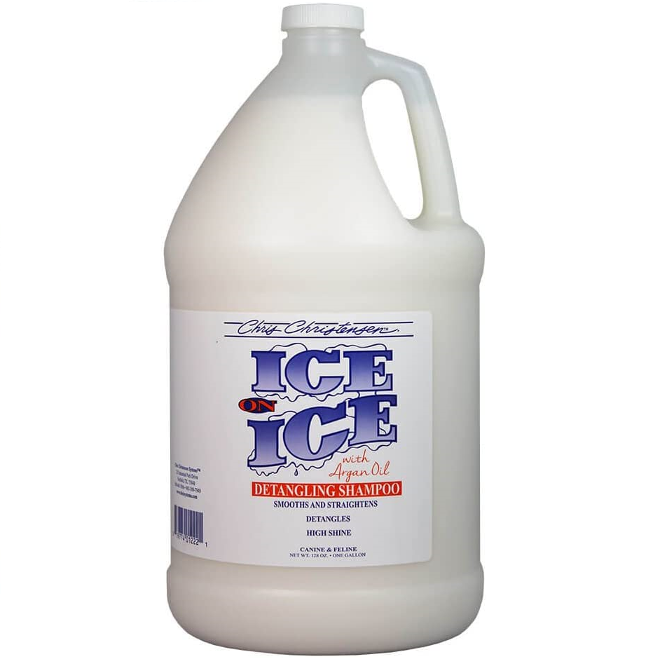 CHRIS CHRISTENSEN Ice on Ice Shampoo 3.8 L | Sampon Profesional Descalcitor pentru Caini si Pisici | Reda Stralucirea si Vitalitatea Blanii Terne, Deteriorate