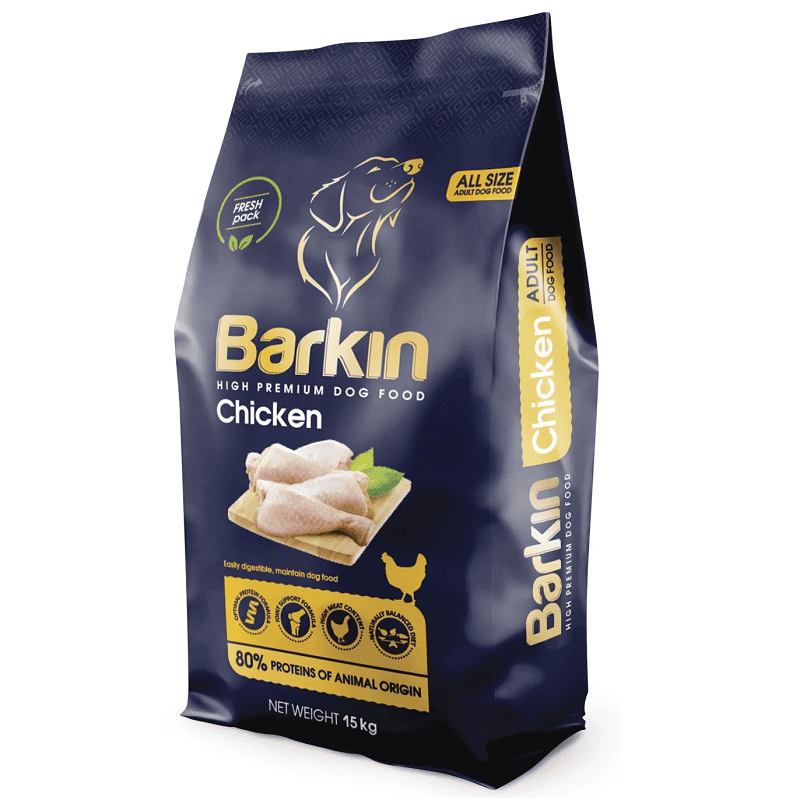 BARKIN Adult All Size cu Pui 15 kg | Hrana Uscata Premium pentru Caini Adulti | Digestie Optima si Suport Articular